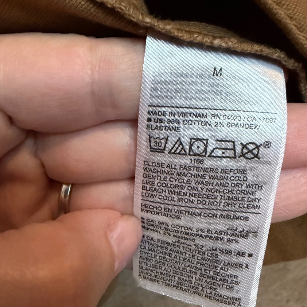 Old Navy Tan Canvas/Barn Jacket with Corduroy Collar - Picture 9 of 13